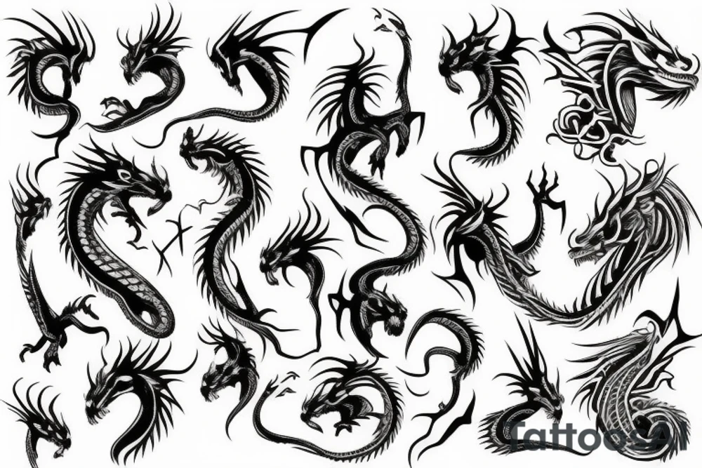 Dragon Black tattoo idea