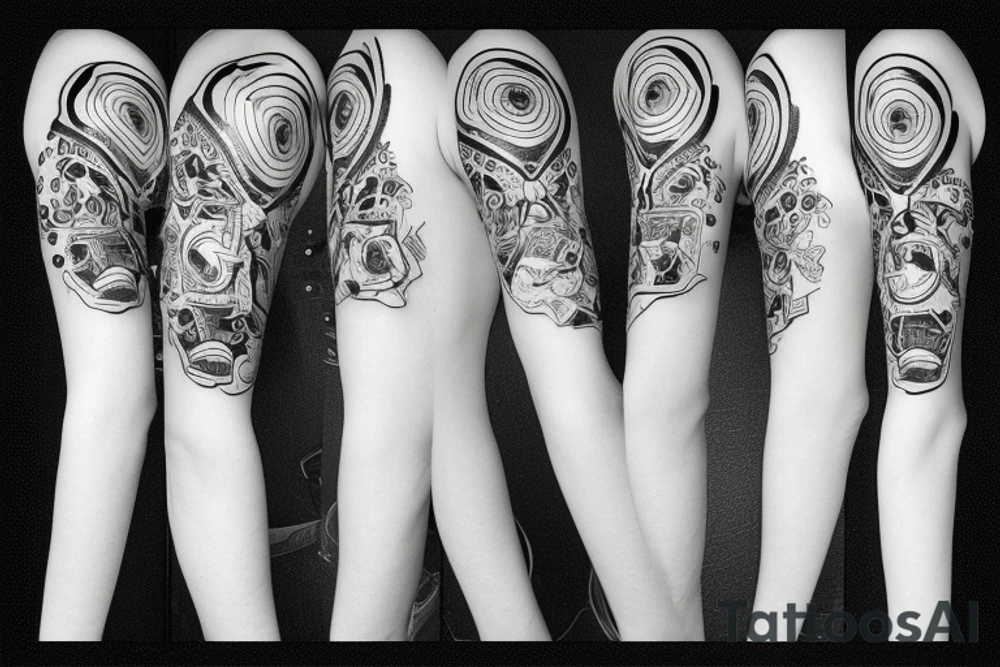 Hourglass with "2002" Sign on the top tattoo idea