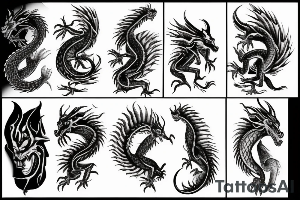 Dragon Black tattoo idea