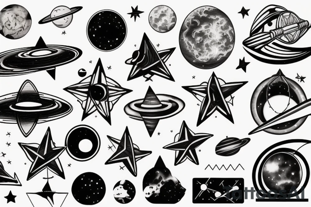car guy fascinated with astronomy tattoo idea