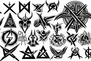 satanic cross tattoo idea