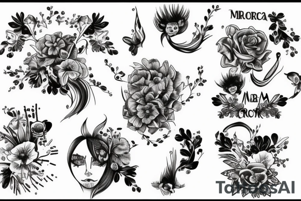 Ćma czarno-biała mroczna tattoo idea