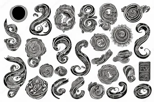 ancient scroll of paper with symbols tattoo idea