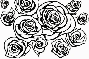 Rose outline with shading tattoo idea