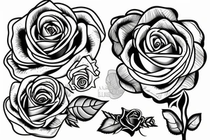 One Rose outline with shading tattoo idea