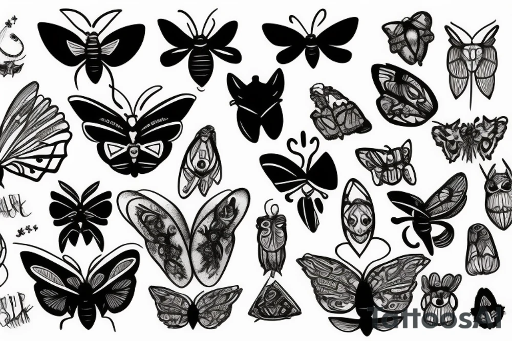 Moth skretch tattoo idea