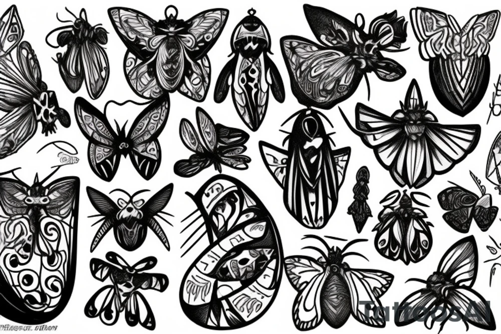 Moth skretch tattoo idea