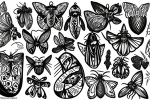 Moth skretch tattoo idea
