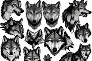 Wolf and forser tattoo idea