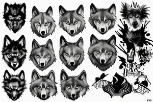 Wolf and forser tattoo idea