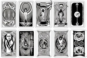 Black tarot card tattoo idea