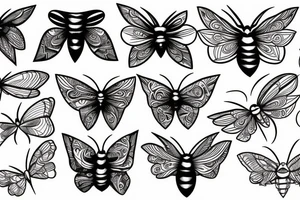 Moth sketch tattoo idea