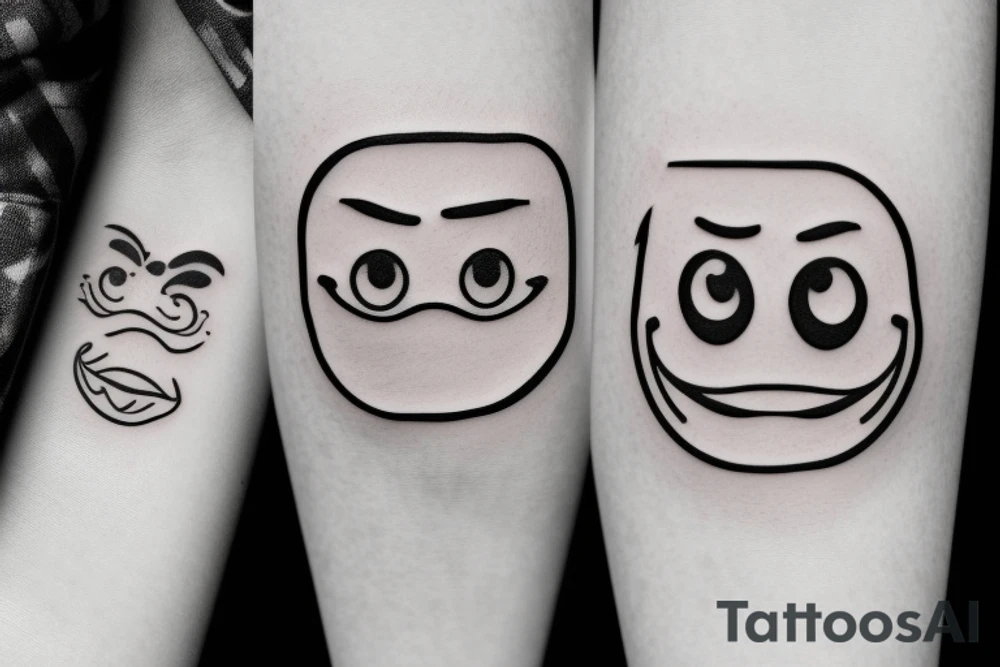 Smile emoji tattoo idea