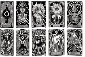 Black tarot card tattoo idea