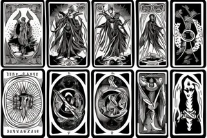 Black tarot card tattoo idea