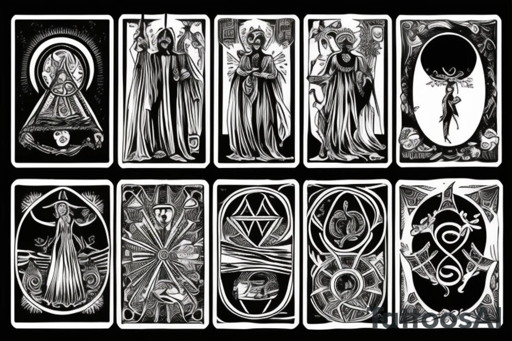 Black tarot card tattoo idea