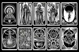 Black tarot card tattoo idea