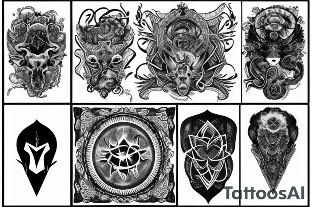 aries neck tattoo idea