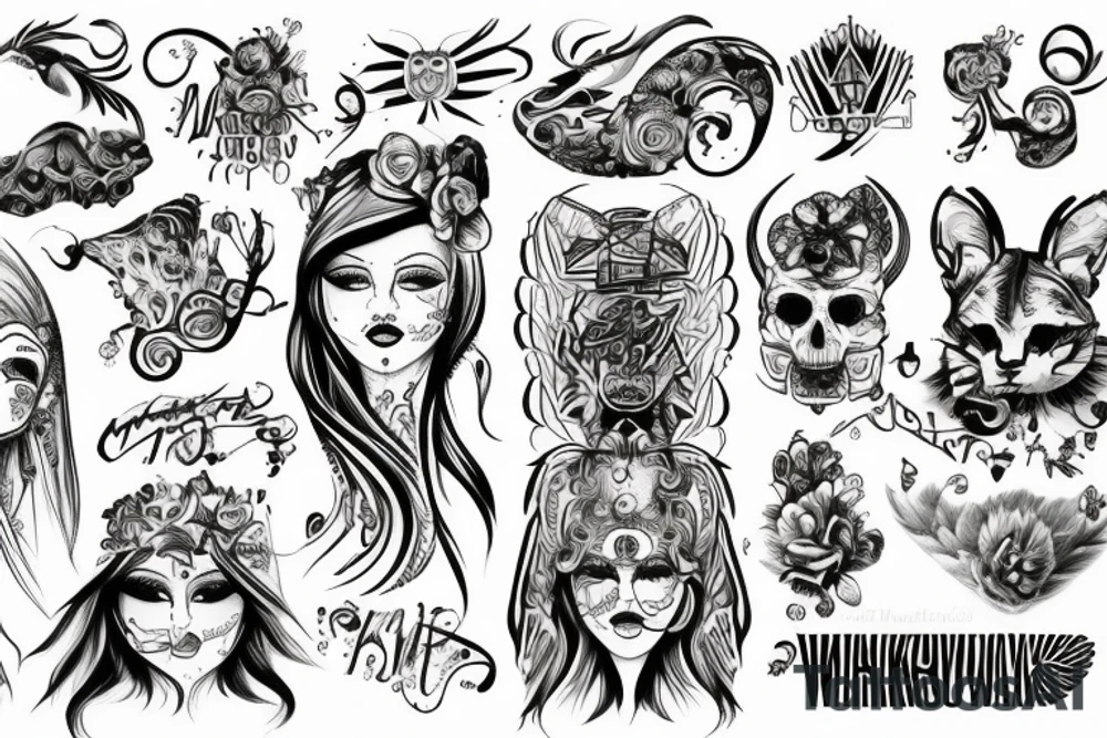 japoński motyw wojownika oraz smoków wraz ze świątynią tattoo idea