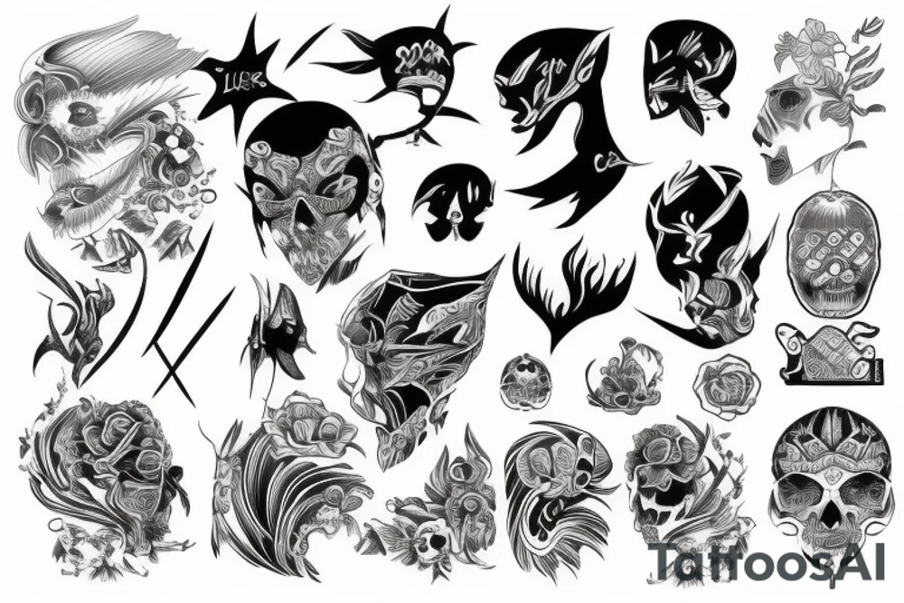 Lew kwiaty tattoo idea