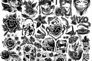 Lew kwiaty tattoo idea