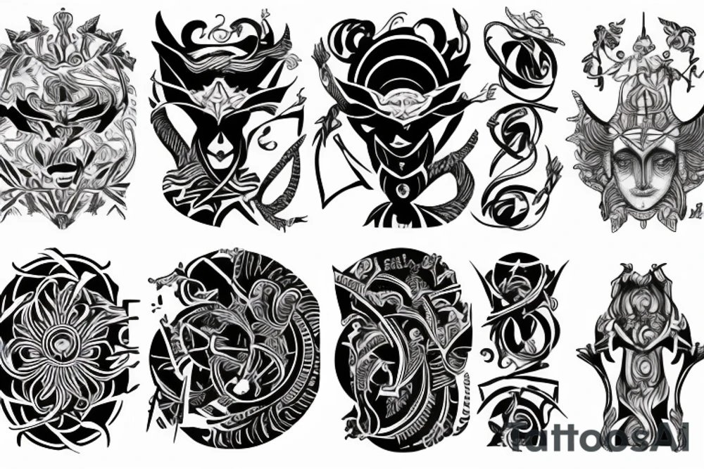 Znak zodiaku panna tattoo idea