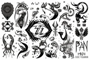 Znak zodiaku „panna „ tattoo idea