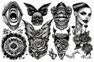 false people neck tattoo idea