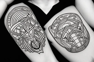 UFO kidnapped a human from Cthulhu tattoo idea