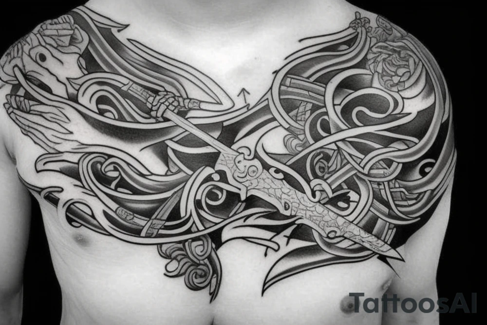 Long sword tattoo idea