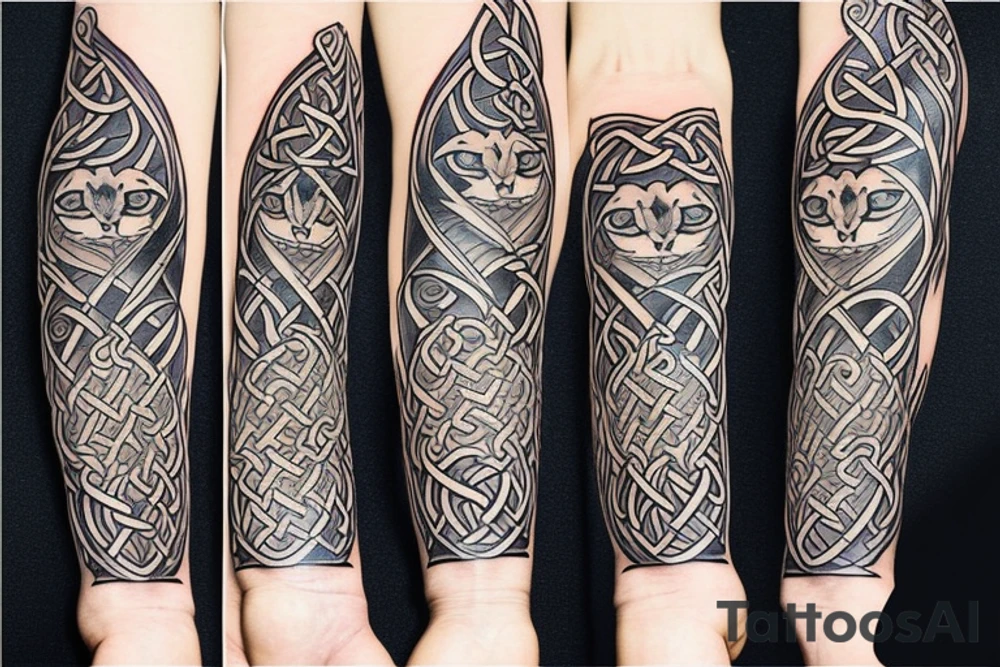 Fox in celtic climat tattoo idea