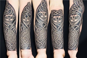Fox in celtic climat tattoo idea