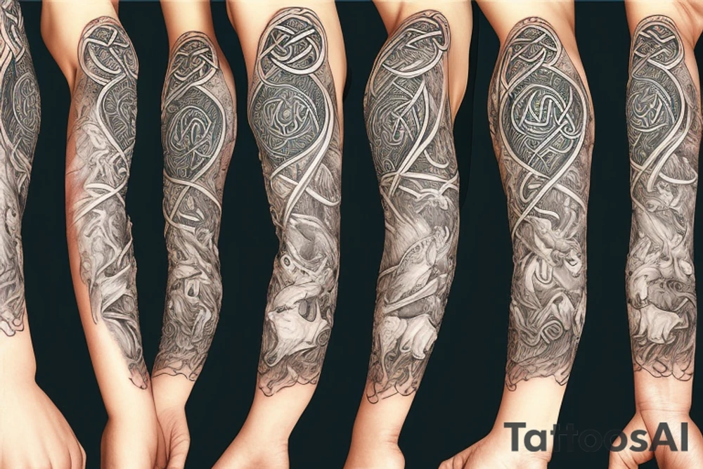 Fox in celtic climat tattoo idea