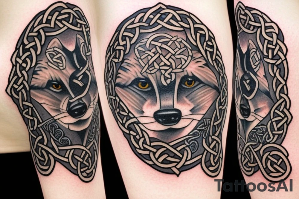 Fox in celtic myth tattoo idea
