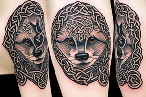 Fox in celtic myth tattoo idea