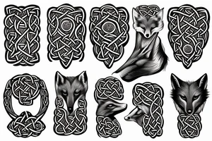 Fox in celtic myth tattoo idea