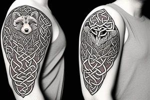 Fox in celtic style tattoo idea
