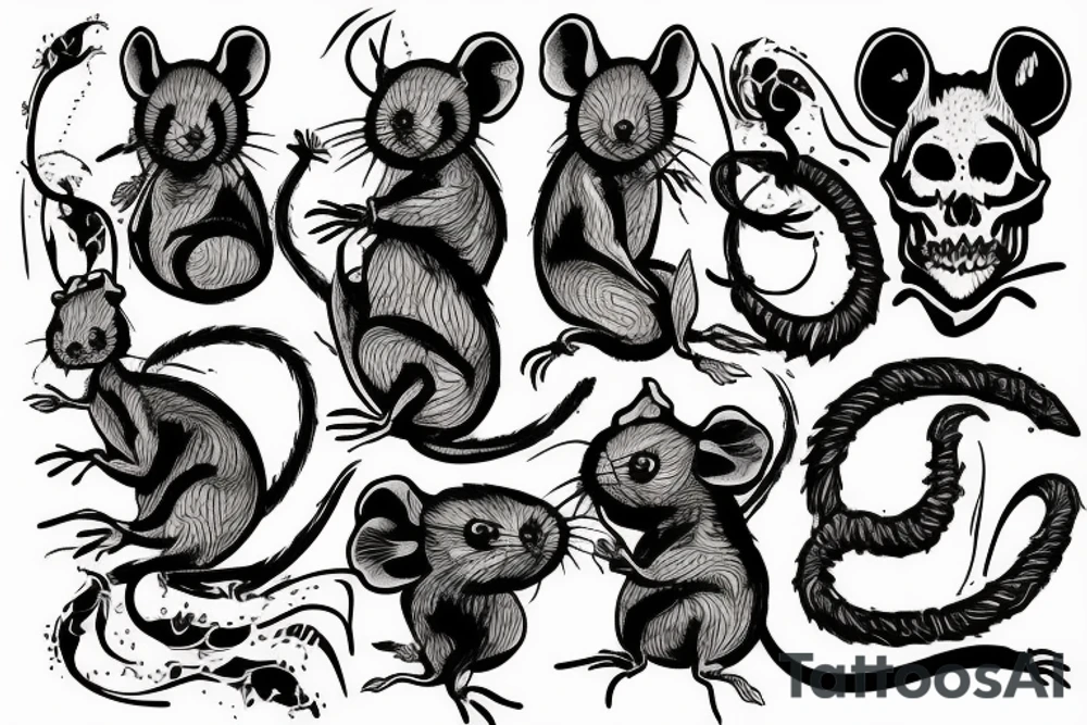 Dead rat tattoo idea