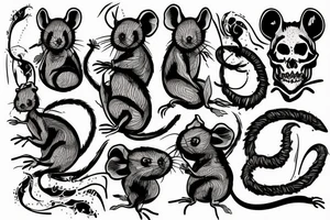 Dead rat tattoo idea