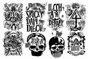 sentence about prayer, work and death tattoo idea