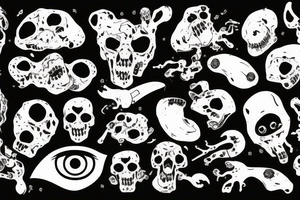Dead toxic rat with eye tattoo idea
