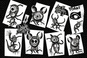 Dead toxic rat with eye tattoo idea