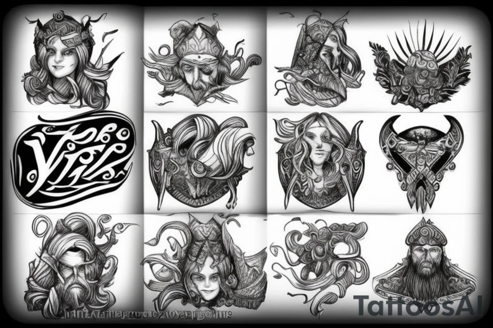 Vikings motive tattoo idea