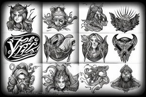 Vikings motive tattoo idea