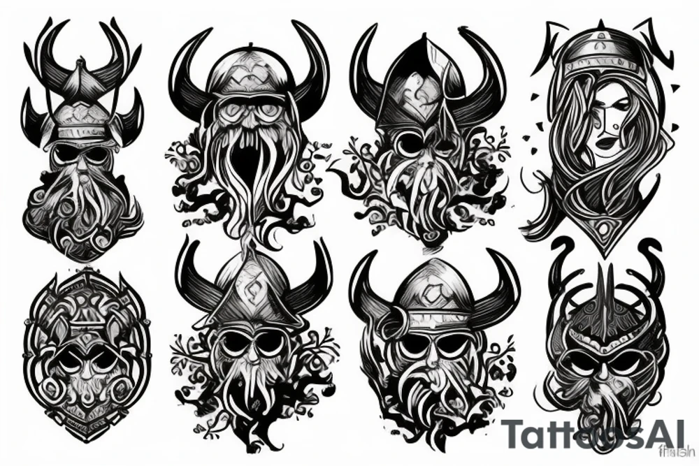 Vikings motive tattoo idea
