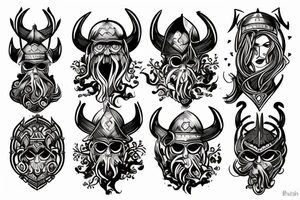 Vikings motive tattoo idea