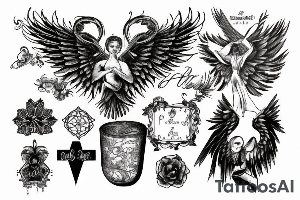 Prisoner angel tattoo idea