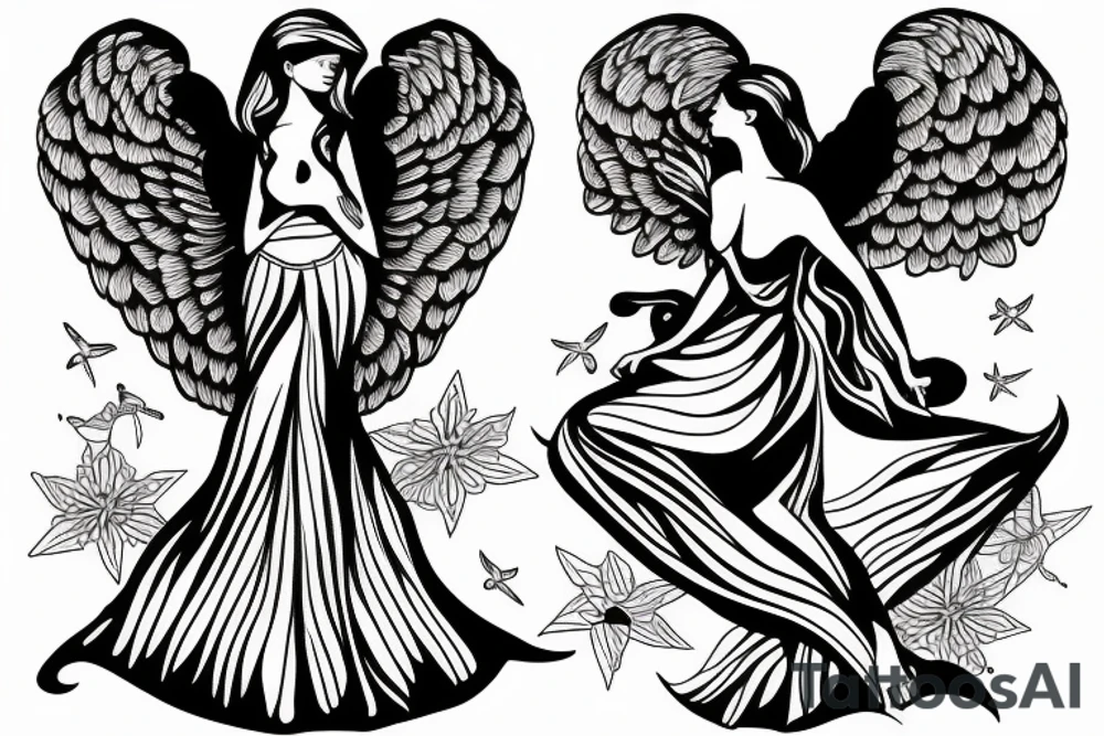 Prisoner angel tattoo idea