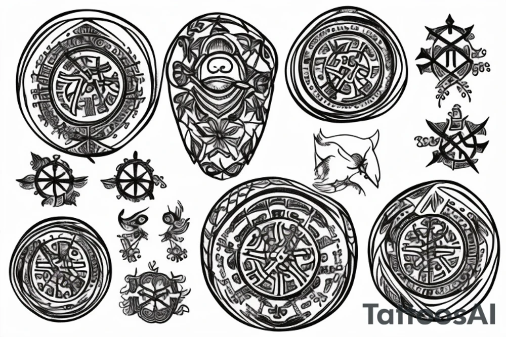 Raven vegvisir tattoo idea