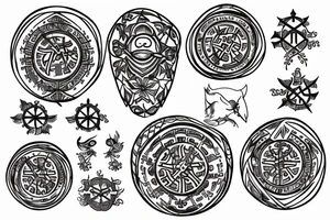 Raven vegvisir tattoo idea